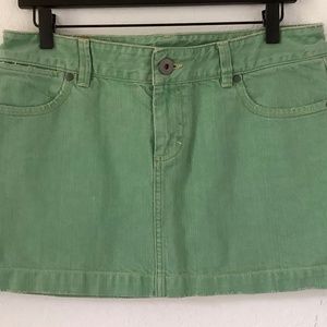 American Eagle Green Denim Mini Skirt